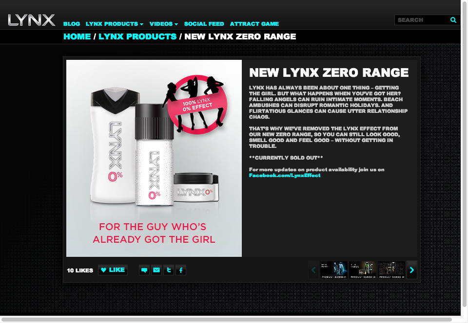 LYNX EFFECT (UK) - NEW LYNX ZERO RANGE (20130401)